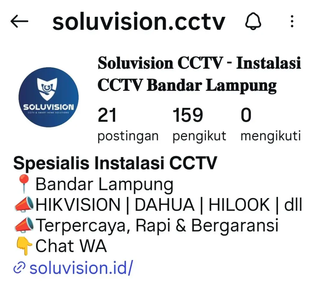 instalasi cctv bandar lampung soluvision